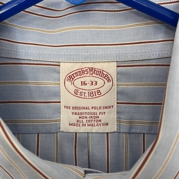 Brooks Brothers 16-33 1818 The Original Polo Shirt Tradicional Fit - Picture 1 of 11
